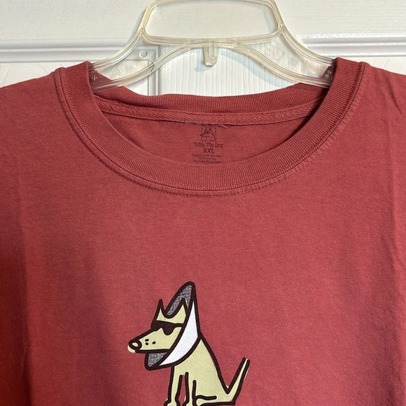 Teddy The Dog men’s red “don’t even ask” dog short sleeve t-shirt size XXL - Picture 2 of 8